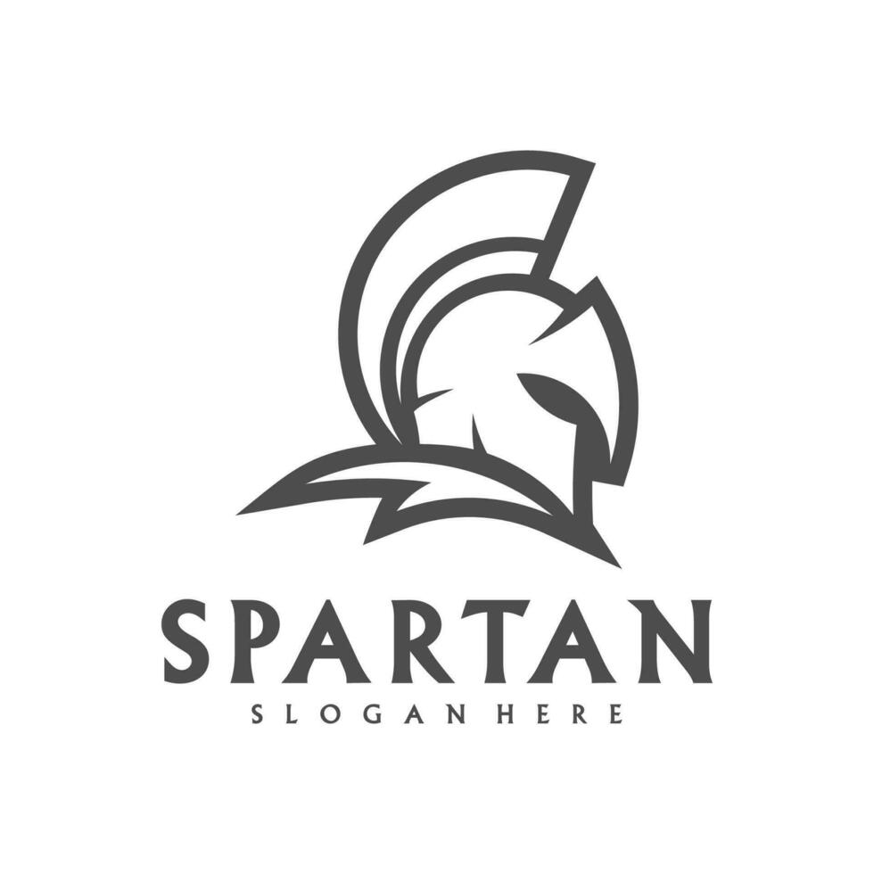 Spartan Logo Template Vector, Creative Sparta Logo Vector, Spartan Helmet Logo vector