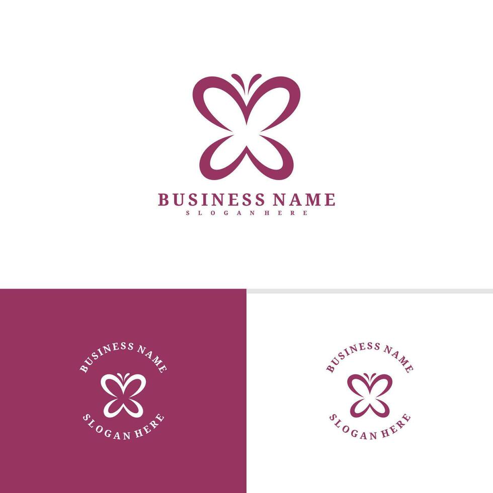 mariposa logo plantilla, creativo mariposa logo diseño vector
