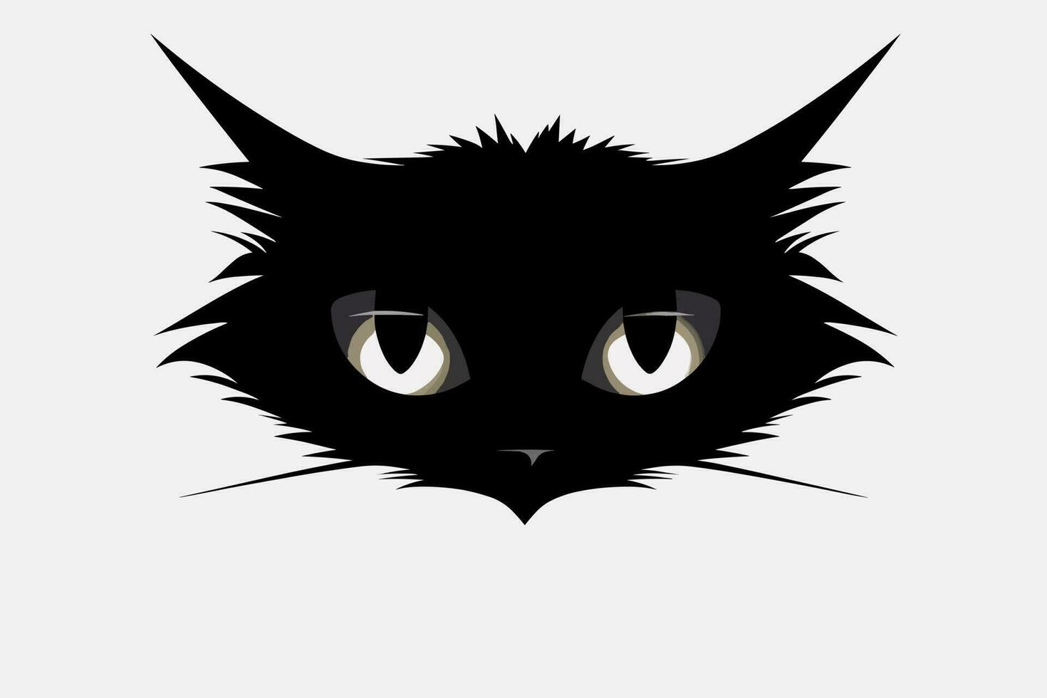black cat face 110 24249707 Vector Art at Vecteezy