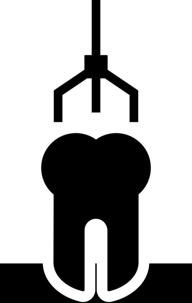 Tooth aid or setting icon in flat style. vector