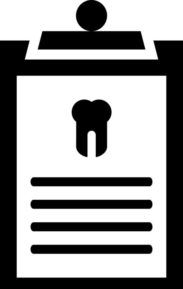 Dental report icon. vector