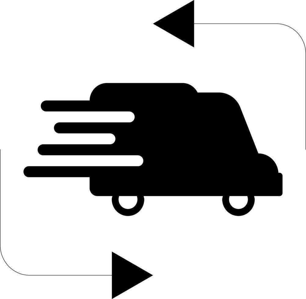 Isolated delivery truck icon. vector