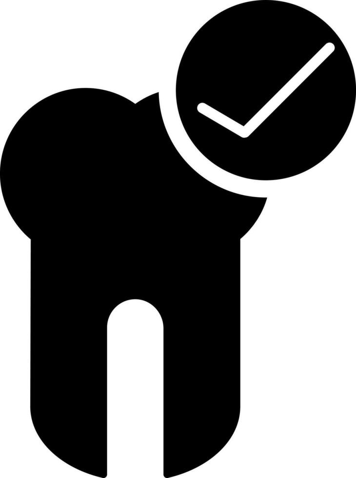 Vector illustration of healthy tooth icon.