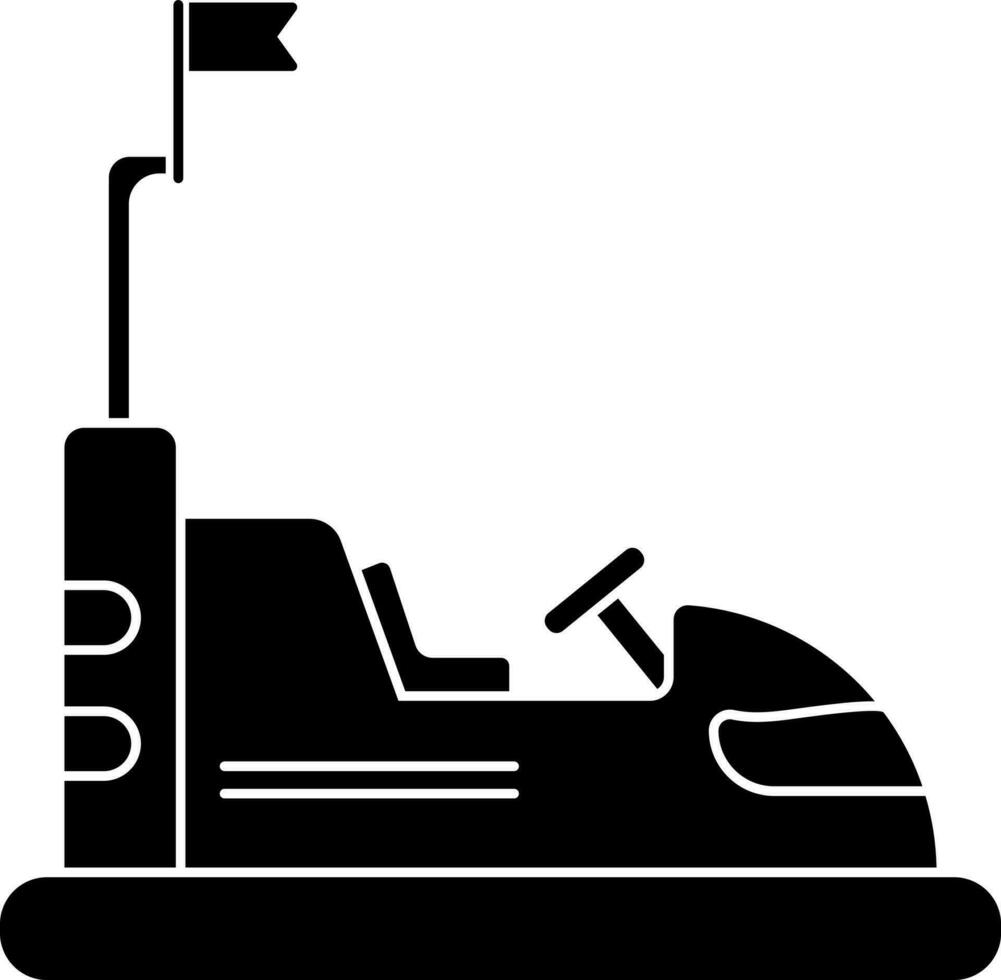 Bumper car icon. Glyph sign or symbol. vector