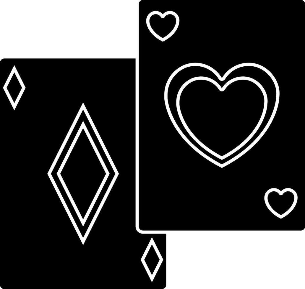 Playing card . Glyph icon or symbol. vector