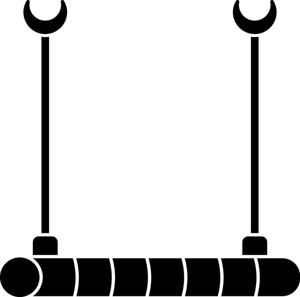 Glyph trapeze bar iconr. vector