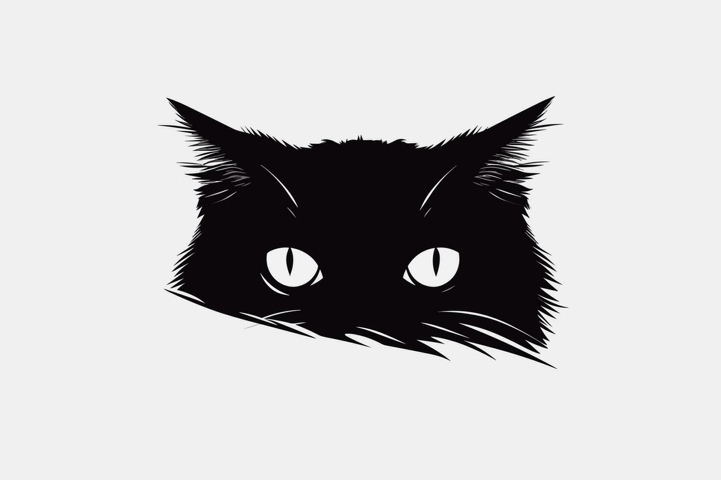 ilustración de un gato ojos vector