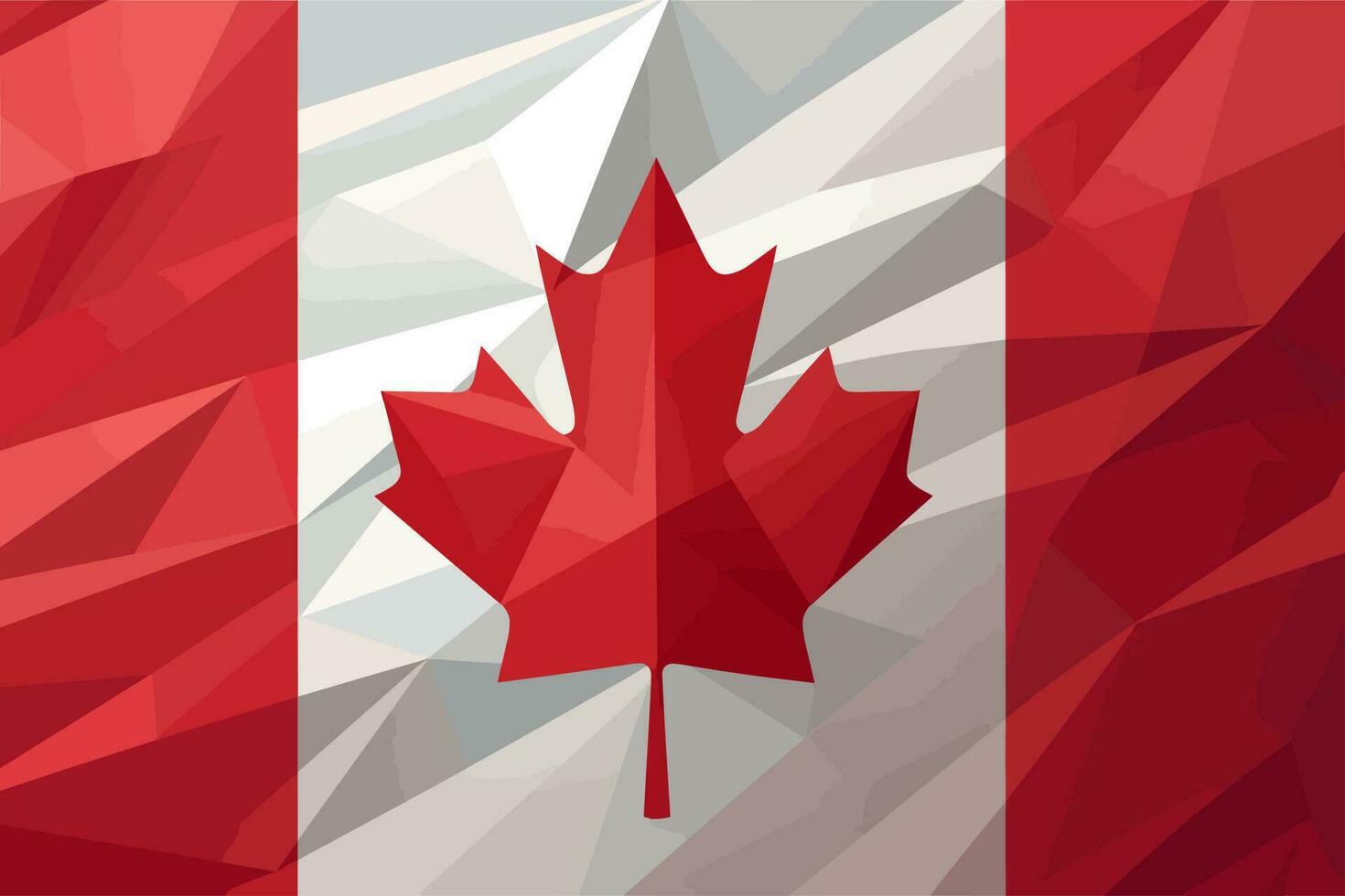 canada flag geometric vector illustration