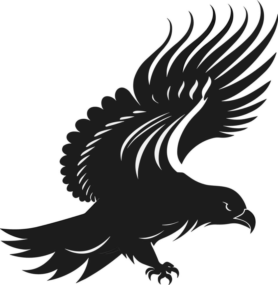 águila tatuaje vector