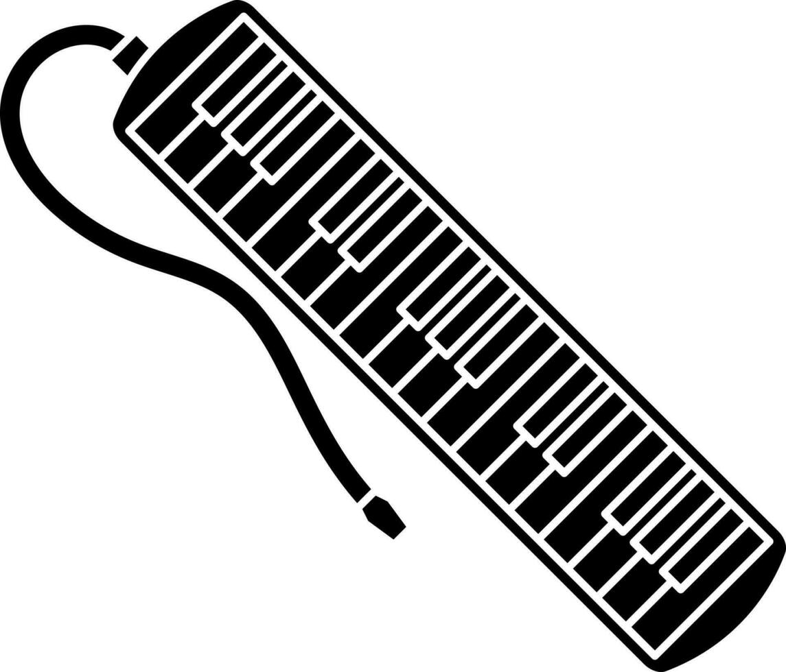 Flat illustration of melodica icon. vector