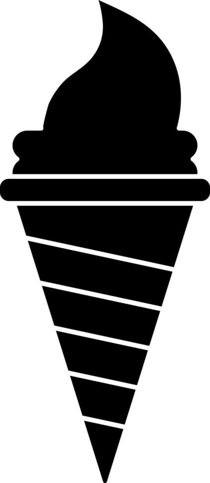 icono de cono de helado. vector