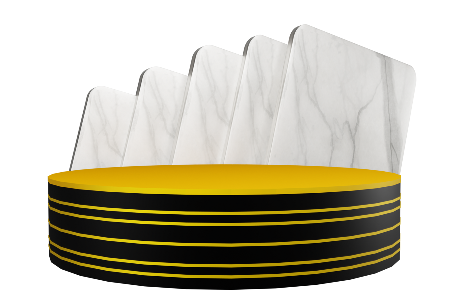 3d rendering podium golden stage png