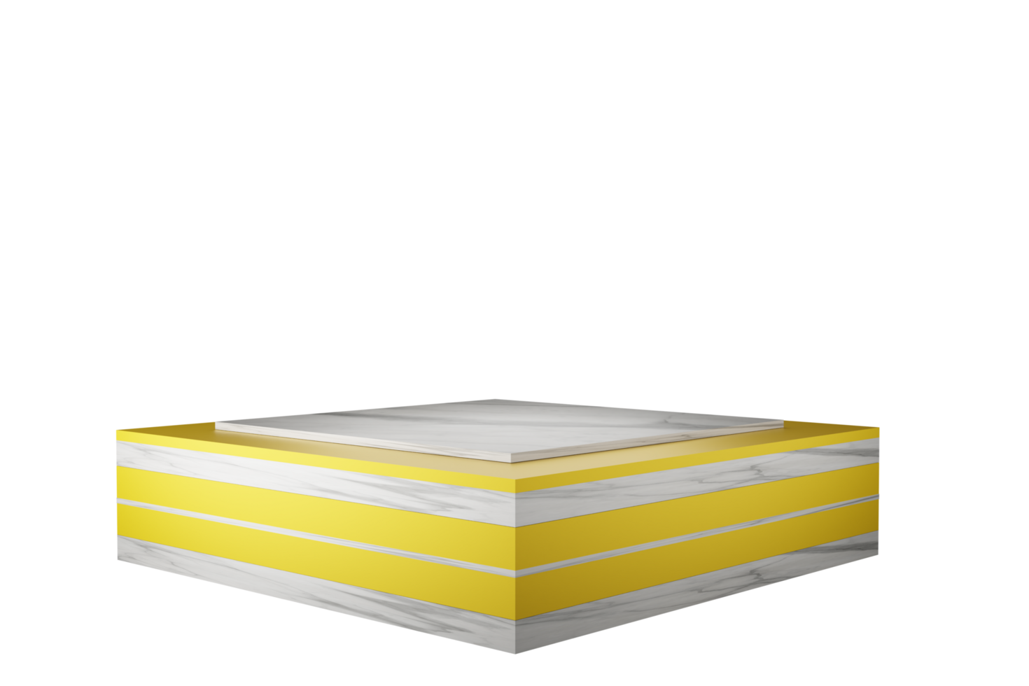 3d rendering podium golden stage png
