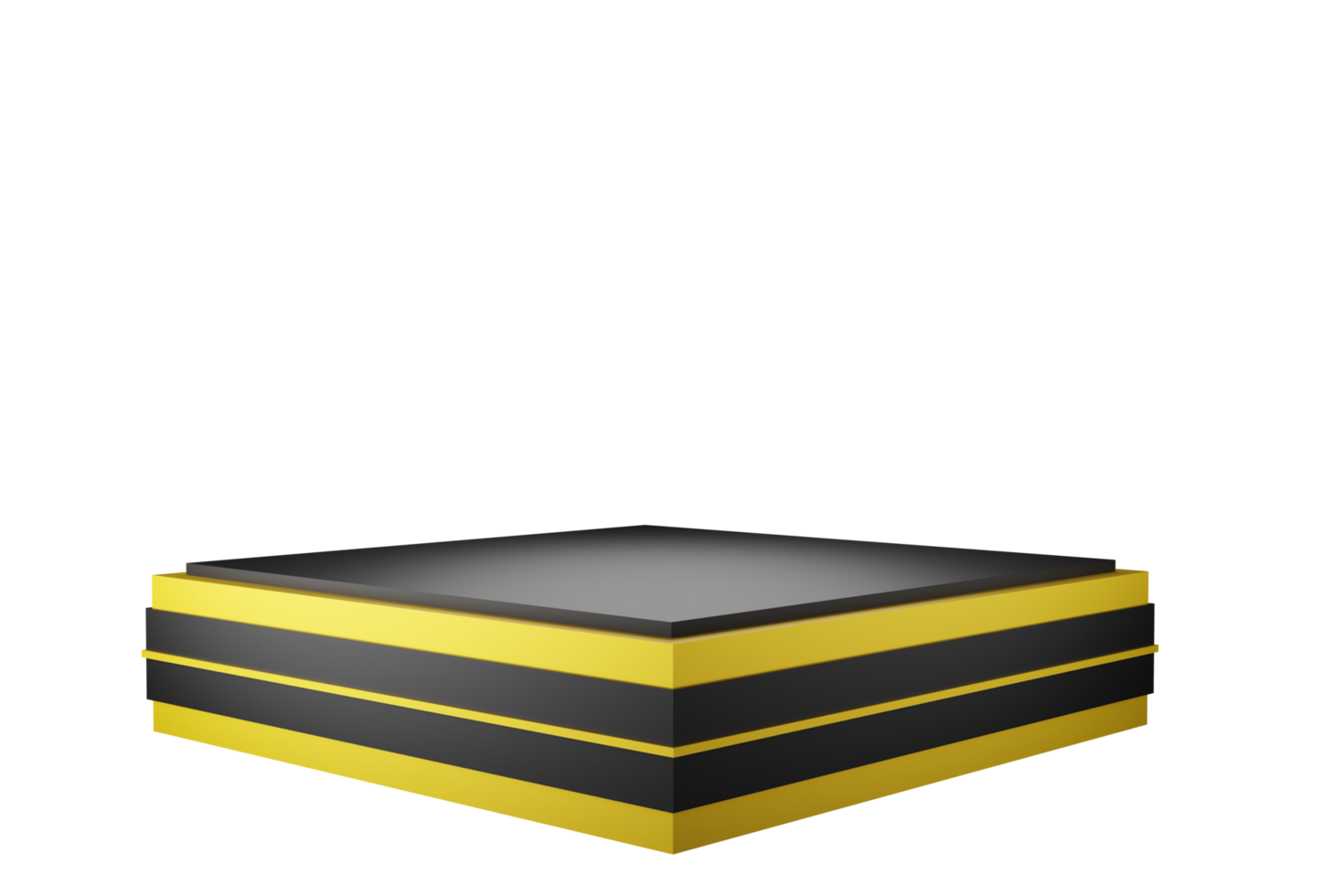 3d rendering podium golden stage png