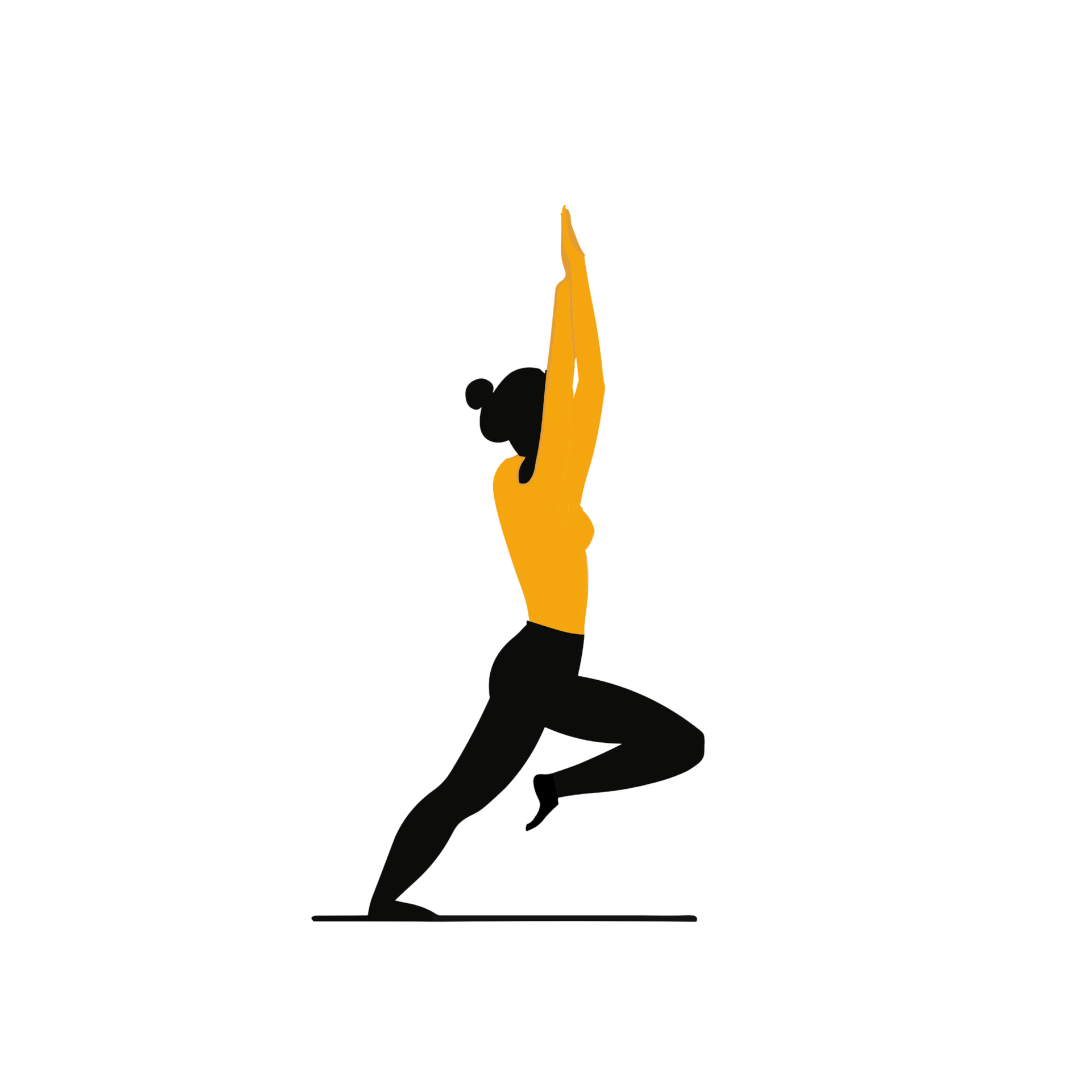 Yoga clipart on transparent background, exercise position