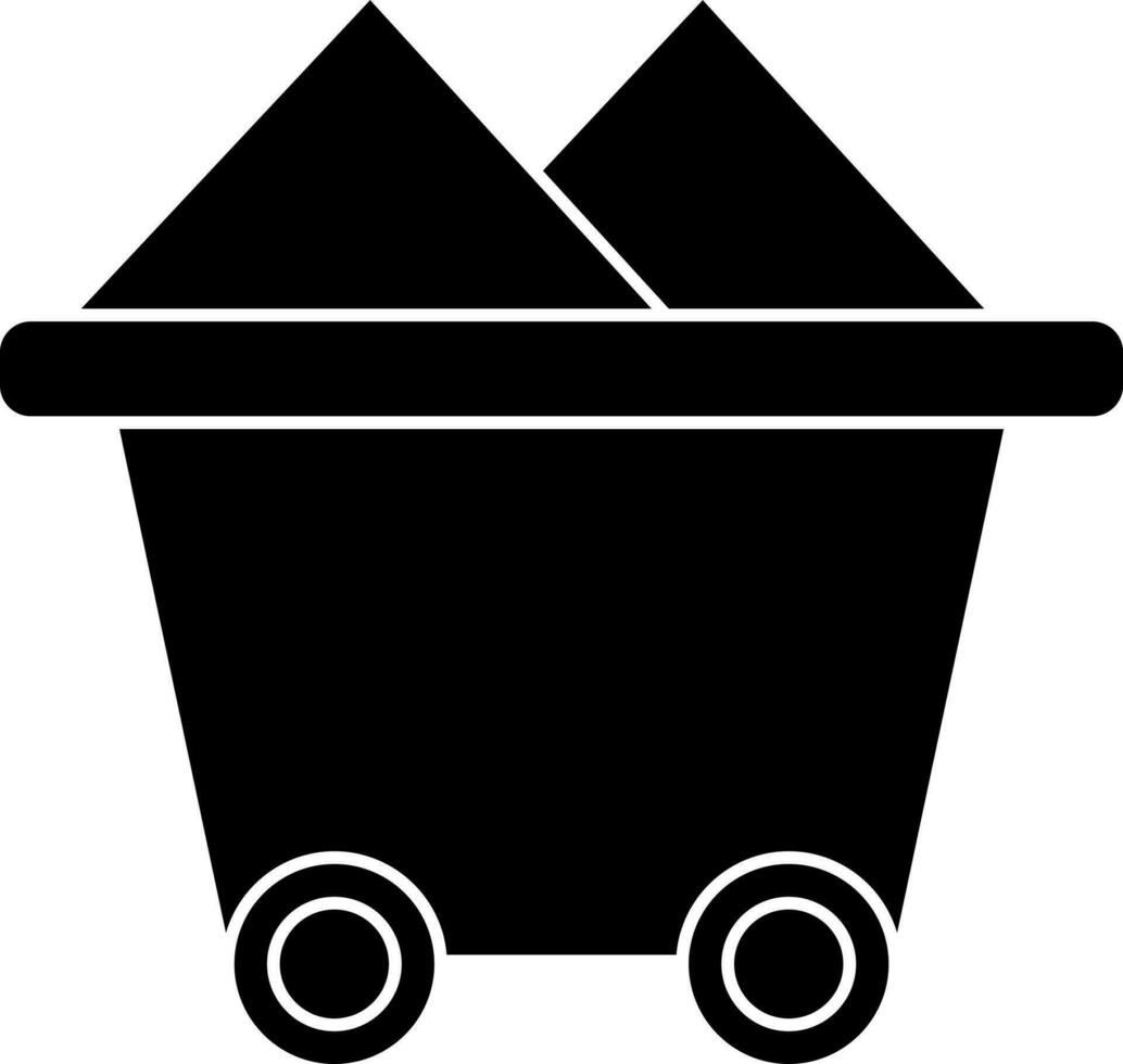 Flat Wheelbarrow icon. vector