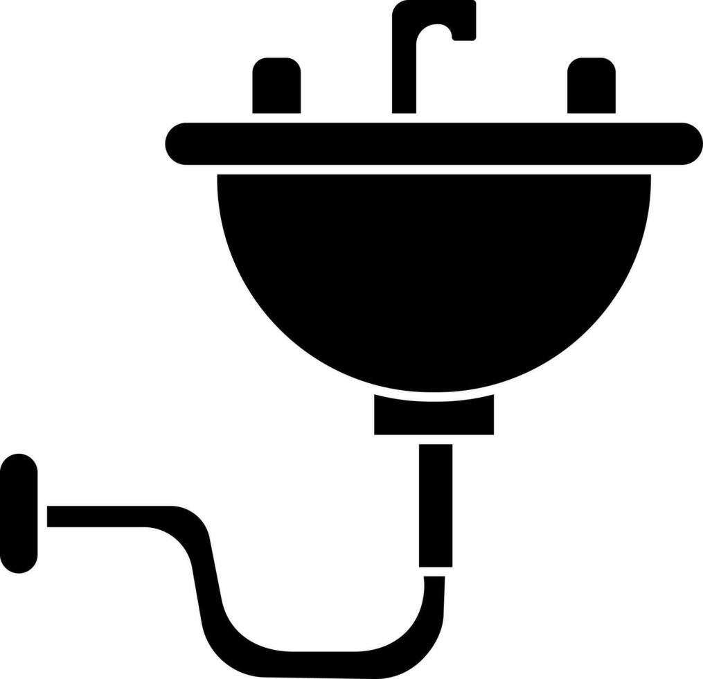 Illustration of washbasin. vector