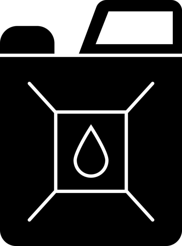 Glyph jerry can icon in color. vector