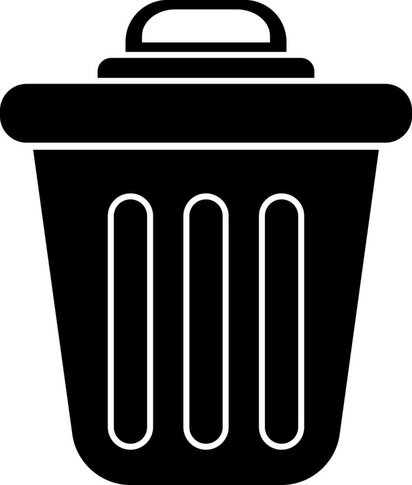 Illustration of a dustbin. vector