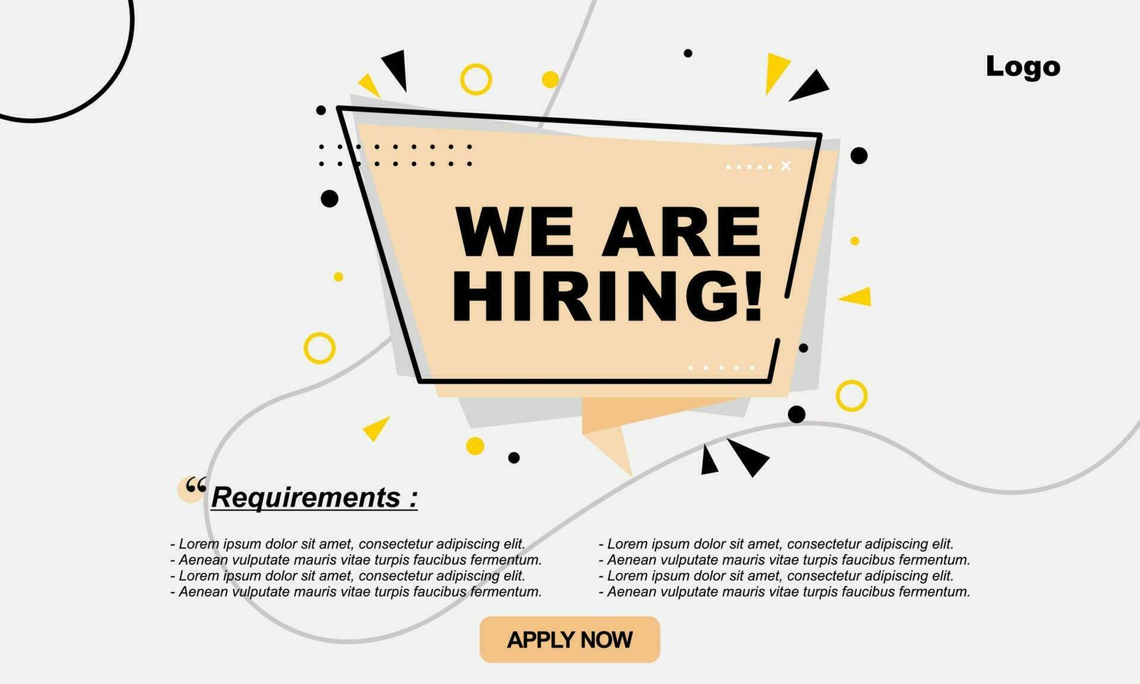 Recruitment advertising template. Digital announcement job vacancies layout. Recruitment Poster, Job hiring poster, social media, banner, flyer. vector