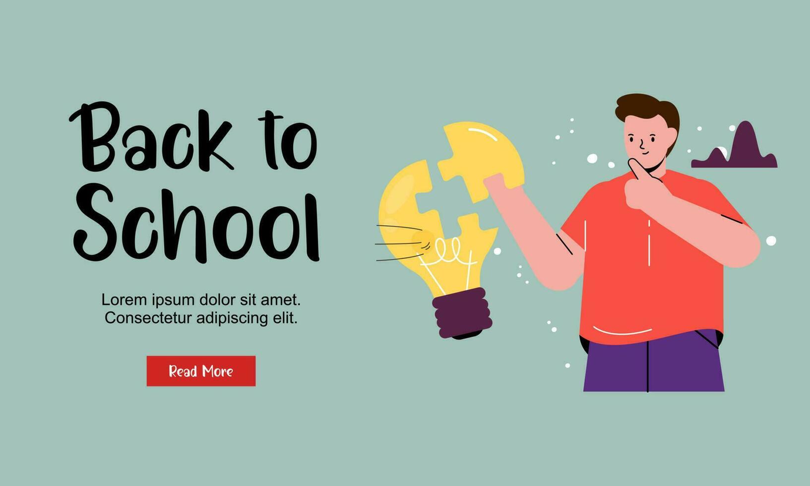 Detailed back to school banner illustration vector
