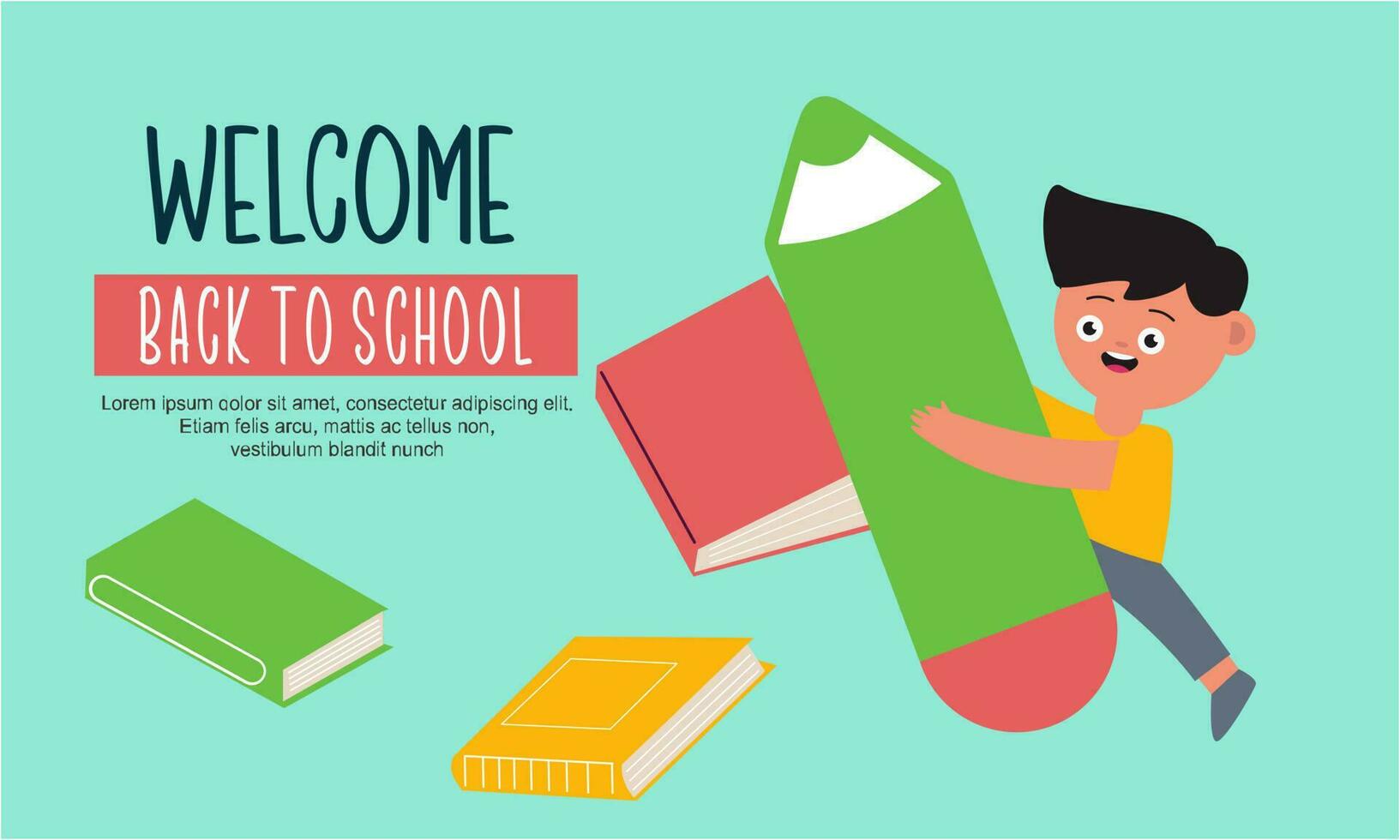 Detailed back to school banner illustration vector