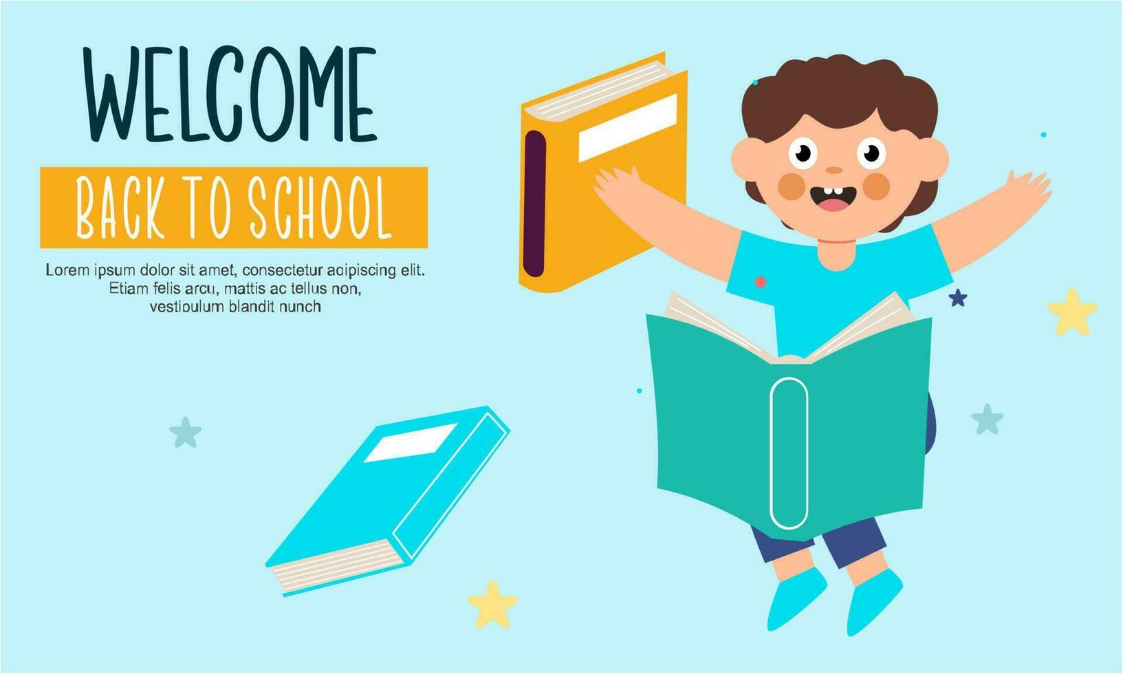 Detailed back to school banner illustration vector