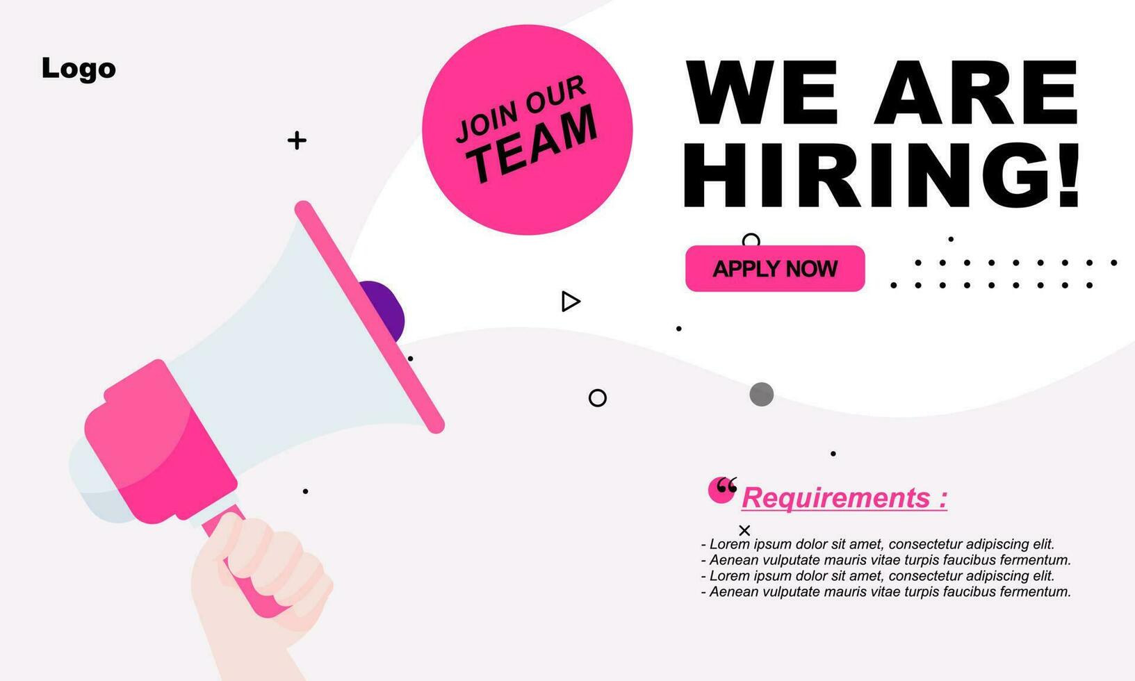 Recruitment advertising template. Digital announcement job vacancies layout. Recruitment Poster, Job hiring poster, social media, banner, flyer. vector