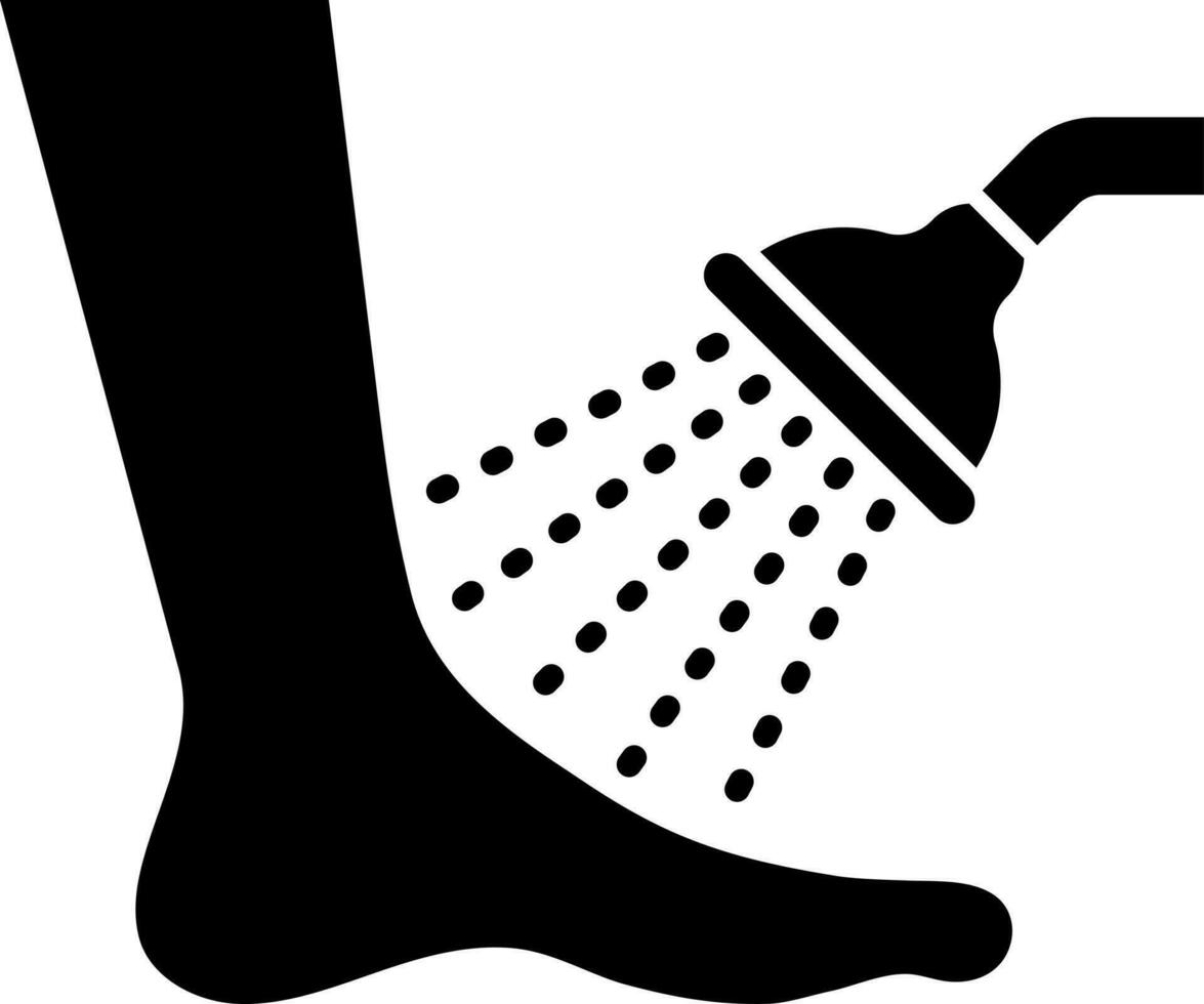 illustration of washing feet icon. vector