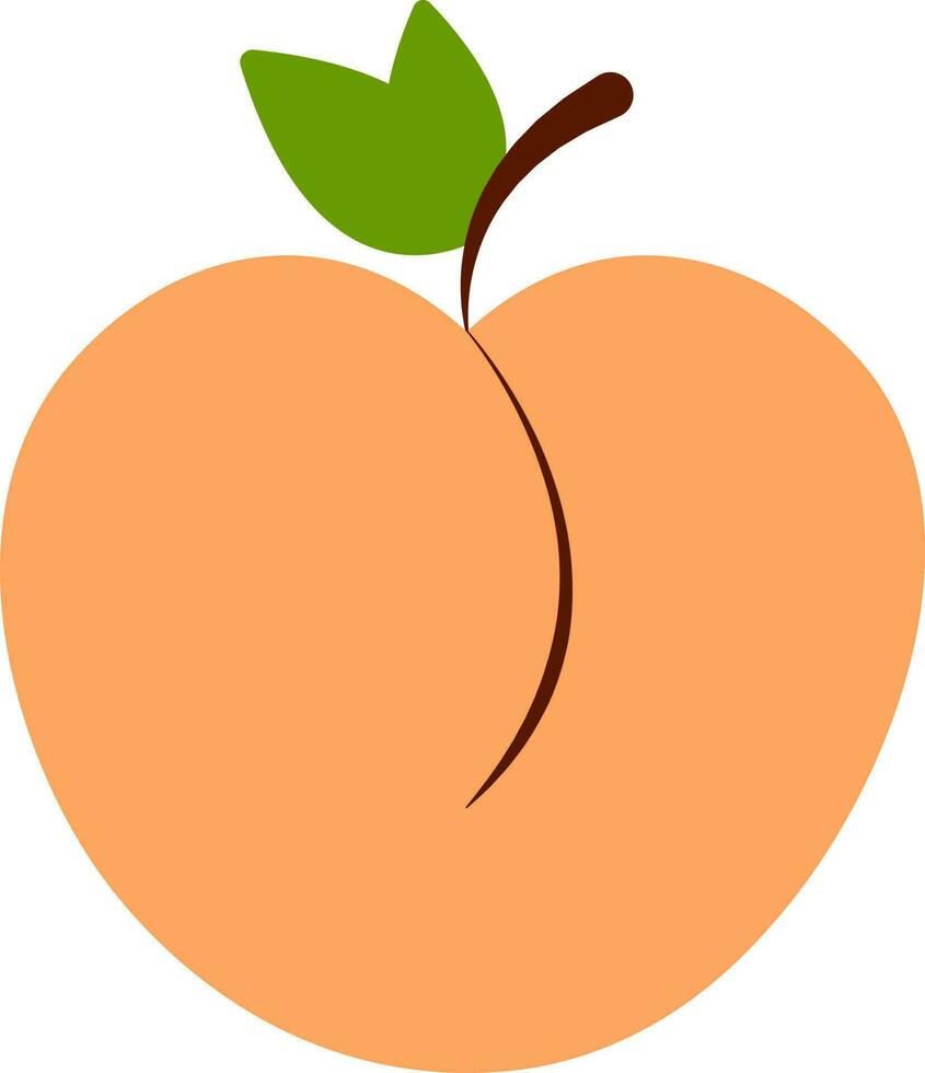 Flat Illustration Of Peach Plum Icon. 24250614 Vector Art at Vecteezy