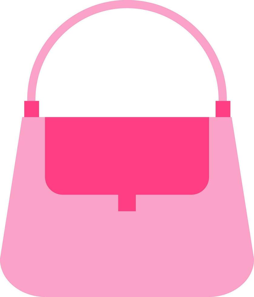 Illustration Of Pink Handbag Icon. vector