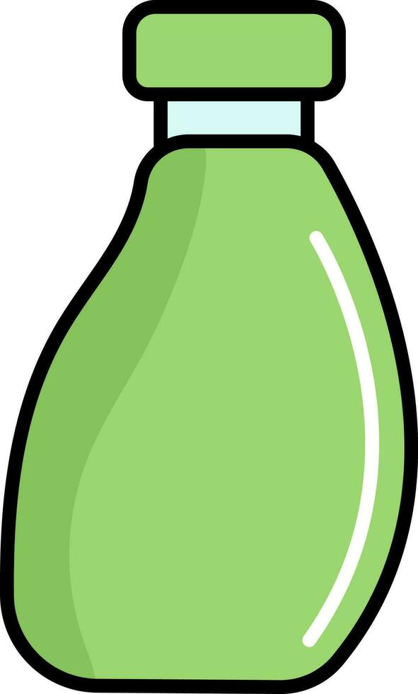 Product Bottle Icon In Green And Blue Color. vector