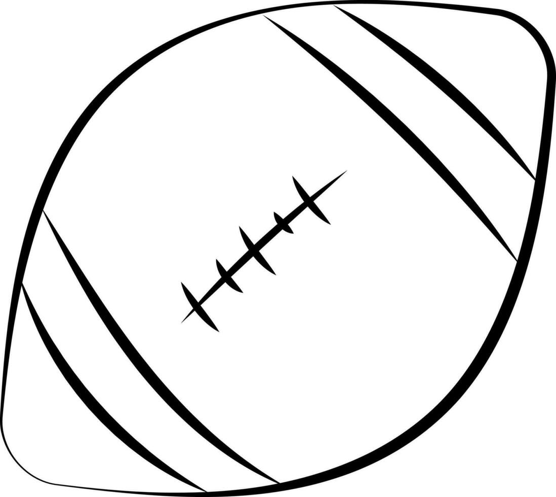 Isolated Rugby Black Thin Line Art Icon. vector