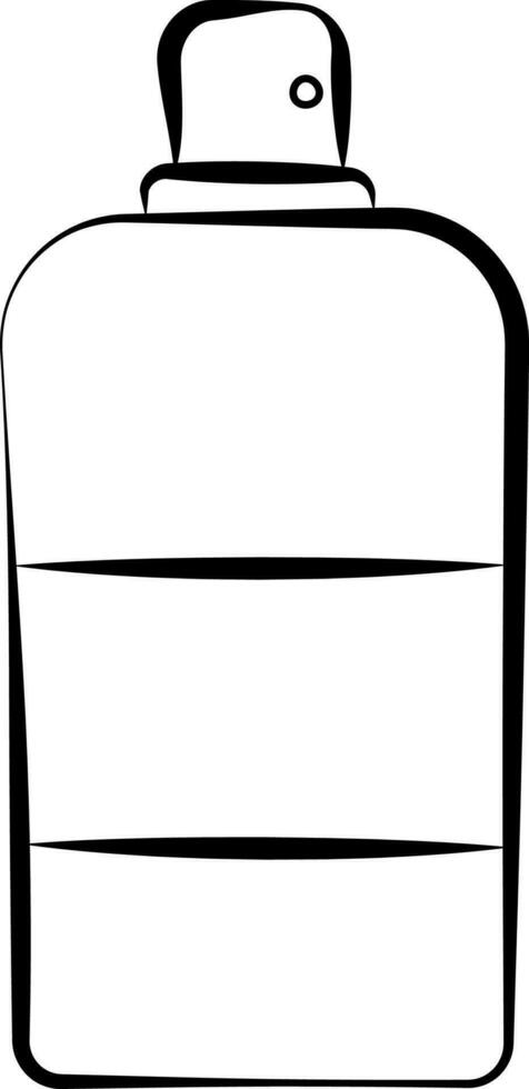 Black Linear Scent Bottle Icon Or Symbol. vector