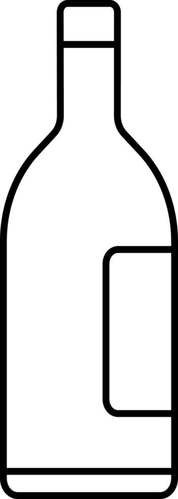Isolated Alcoholic Drink Bottle Icon or Symbol. vector