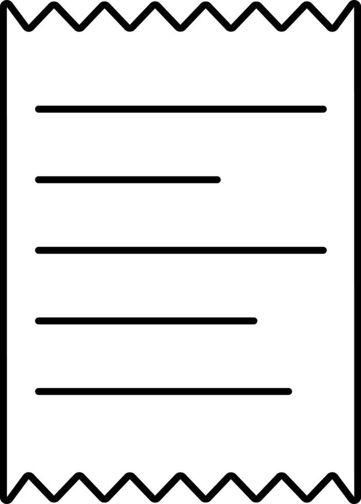 Invoice Or Bill Icon In Black Outline. vector