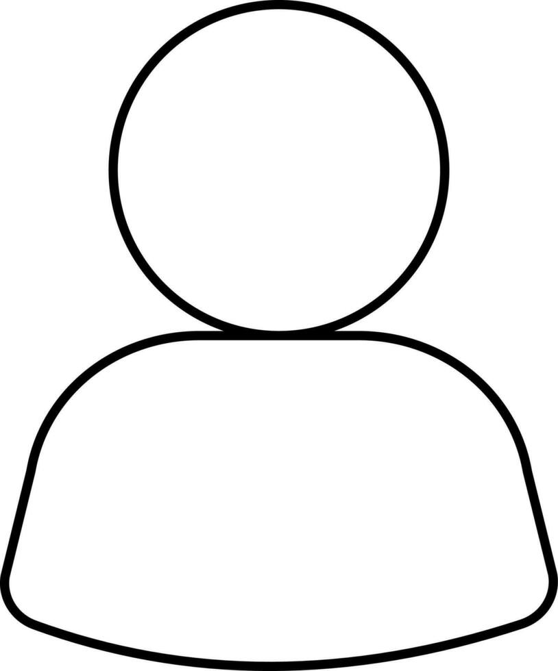 User Icon Or Symbol In Black Line Art. vector