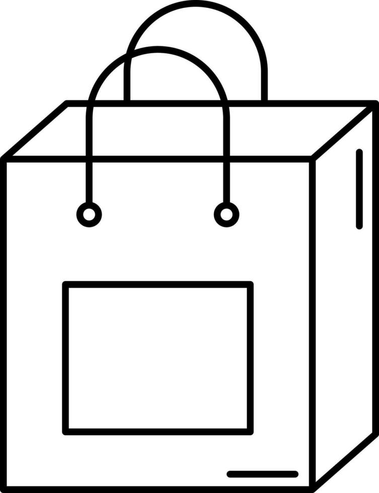 Illustration of Carry Bag Icon In Thin Line Art. vector