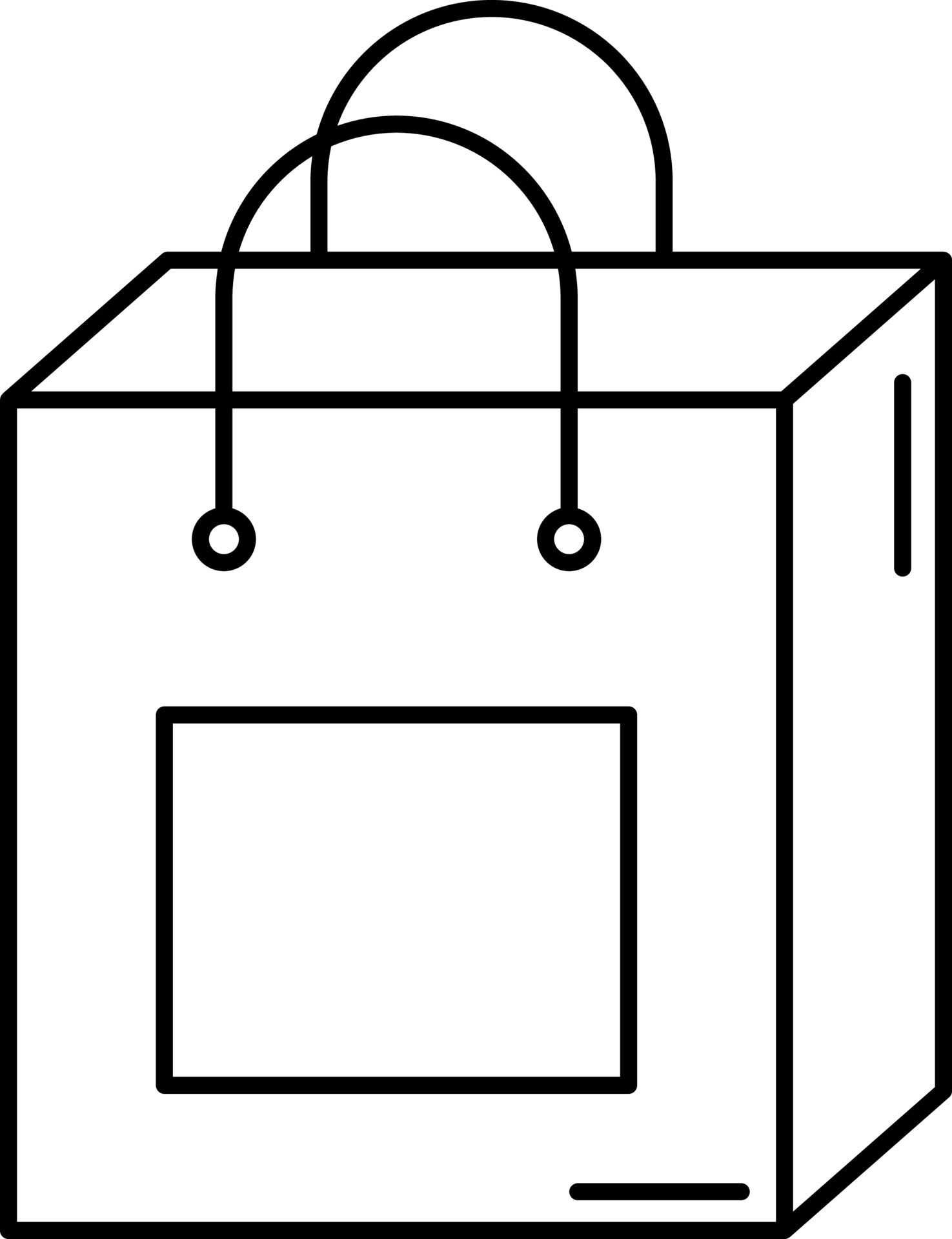 Illustration of Carry Bag Icon In Thin Line Art. 24250771 Vector Art at  Vecteezy