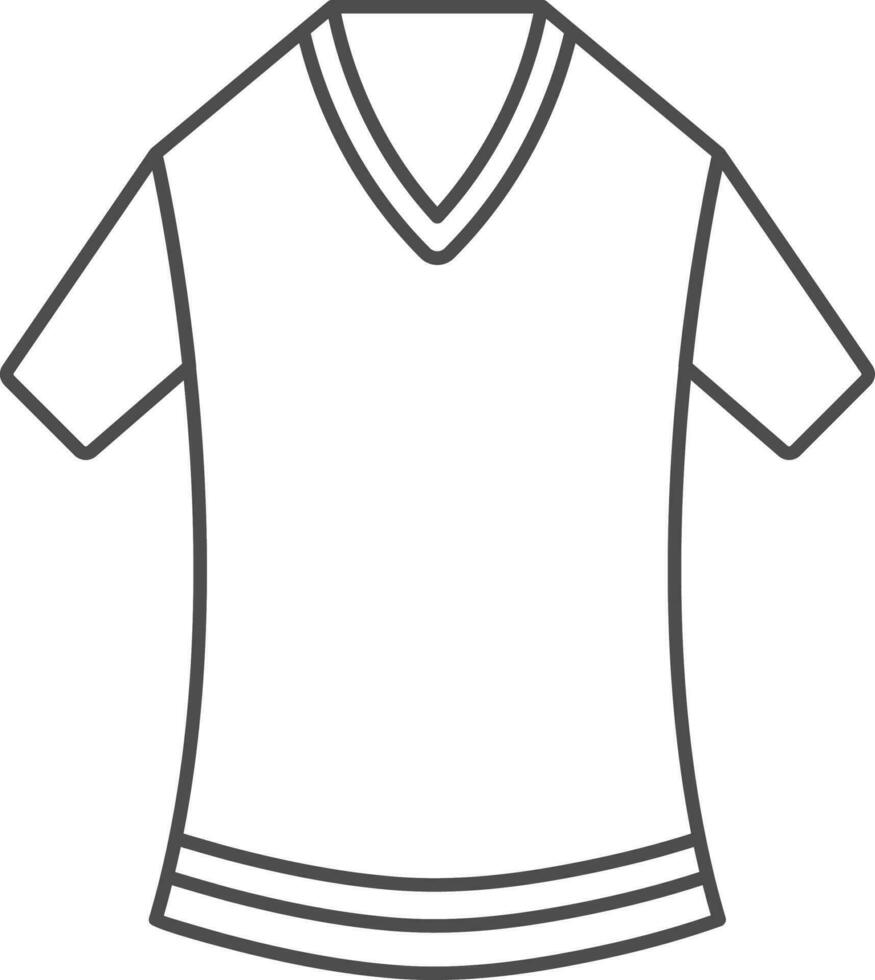 T-Shirt Icon In Thin Line Art. vector