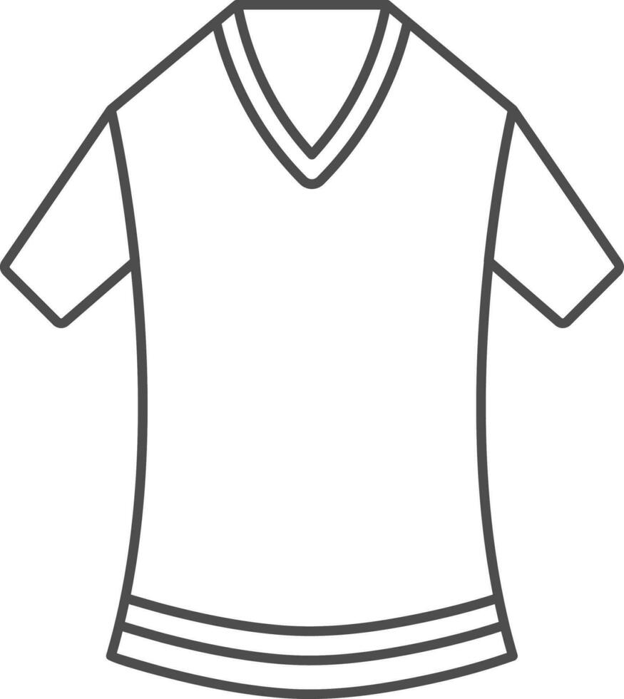 T-Shirt Icon In Thin Line Art. vector