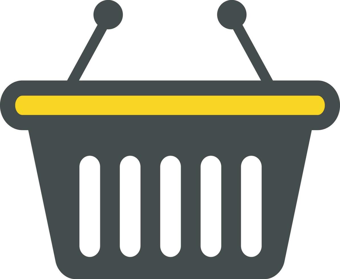 Shopping Basket sign or symbol. vector