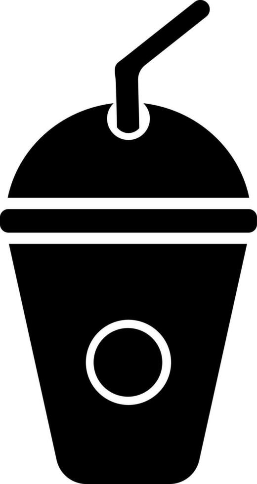 Black illustration of a Disposable Cup. vector