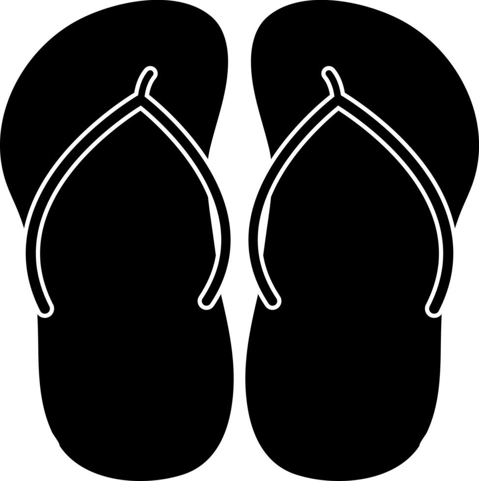 Beach Slippers sign or symbol. vector