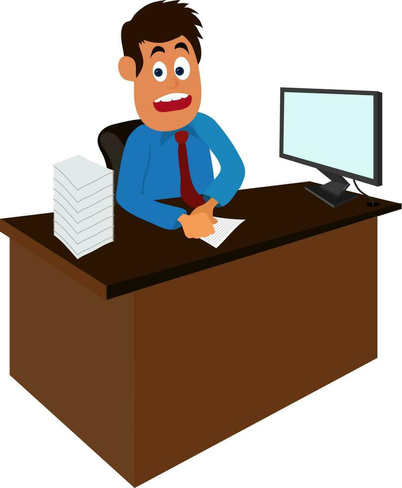 Cartoon character of a businessman. vector