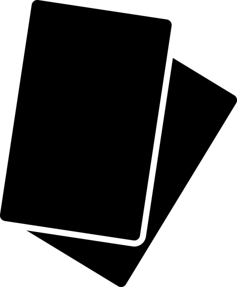 Penalty Cards Icon Or Symbol In Black Color. vector
