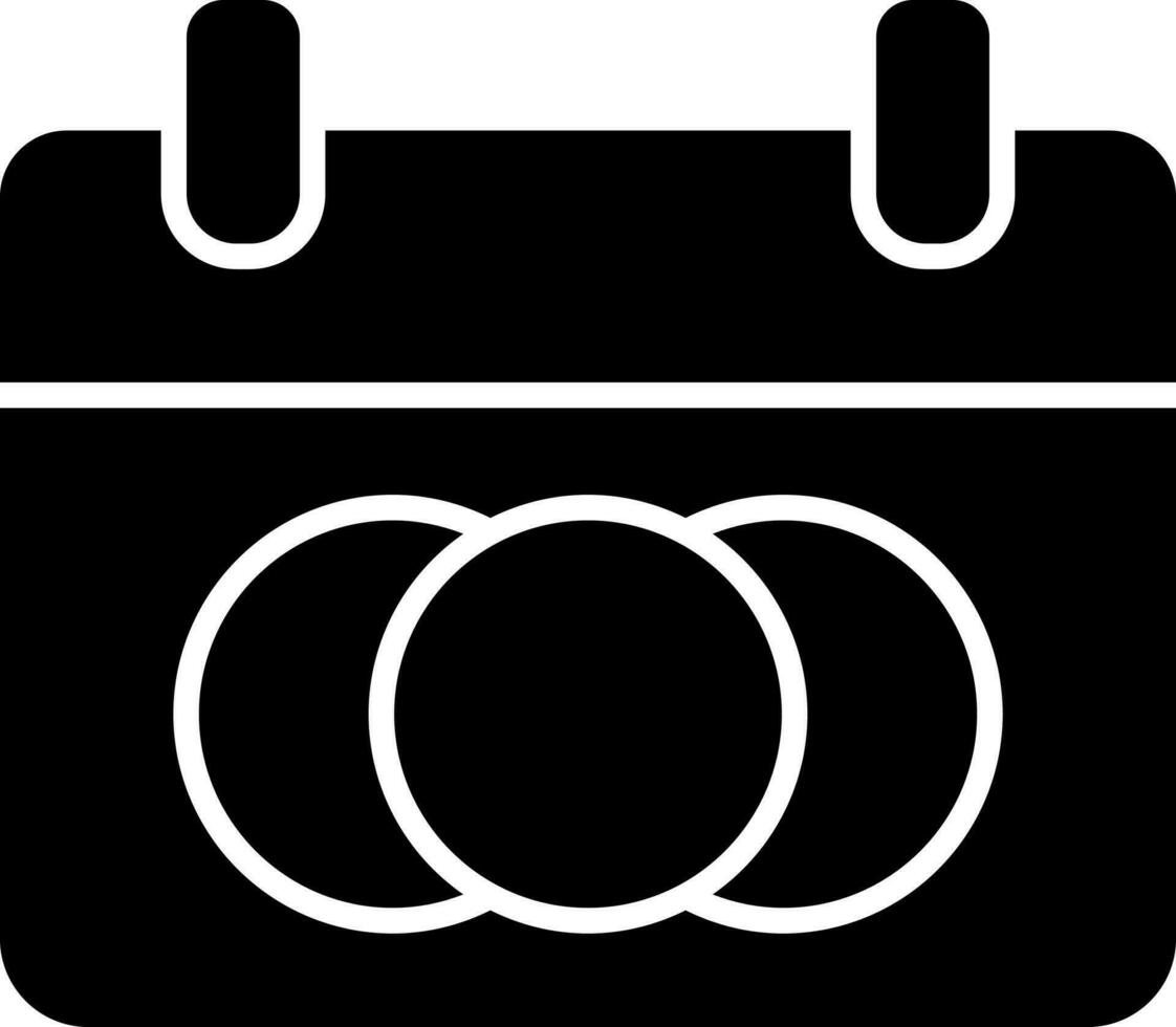 Calendar Icon In Black and White Color. vector