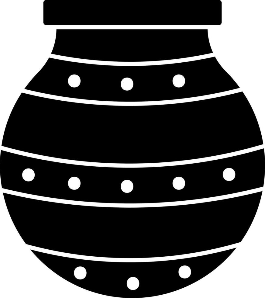Ceramic Pot Icon In Flat Style. vector