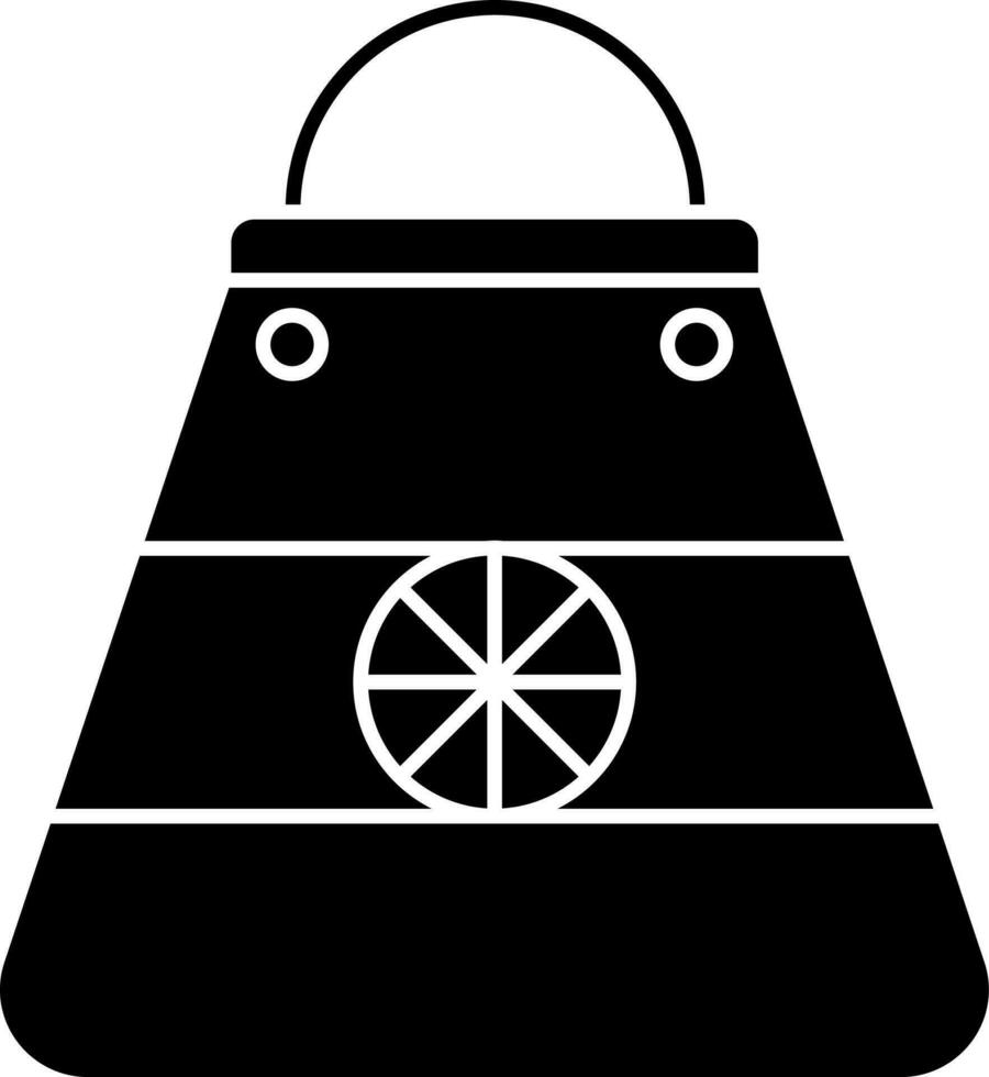 Indian Flag Of Tote Bag Icon In Flat Style. vector