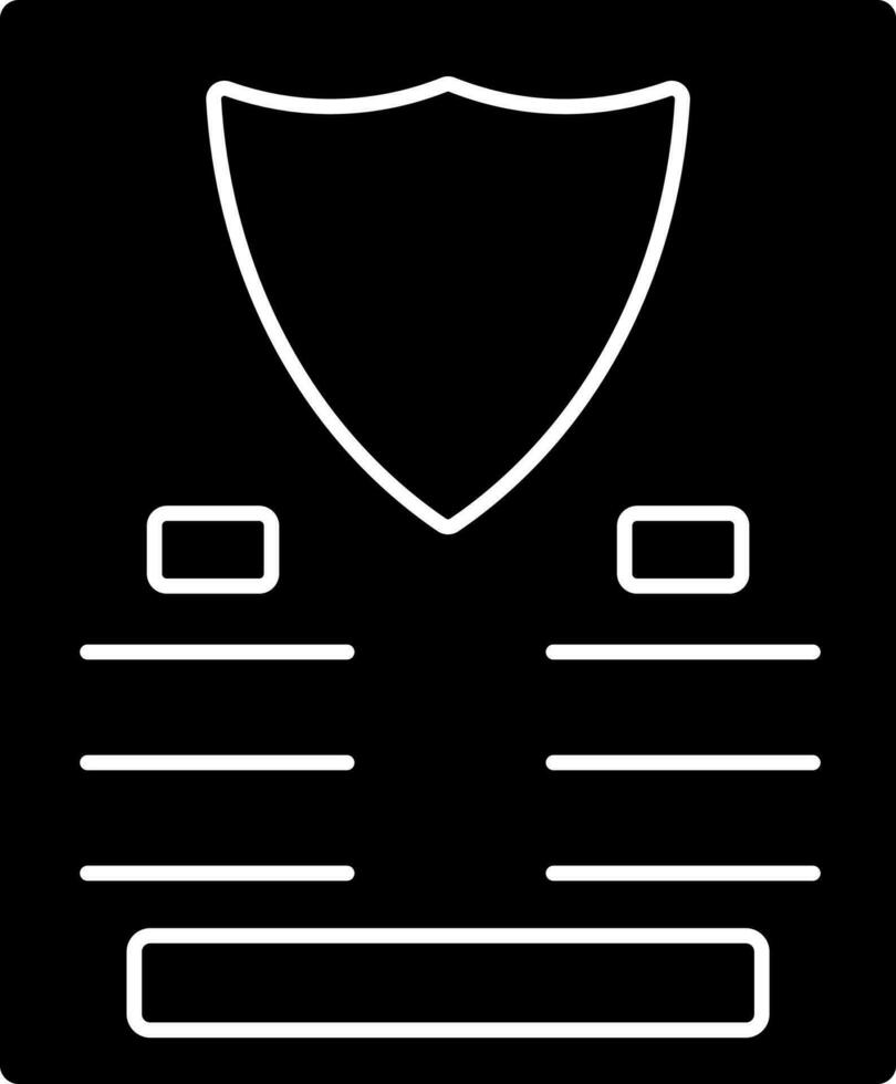 Insurance Paper Icon In Black and White Color. vector